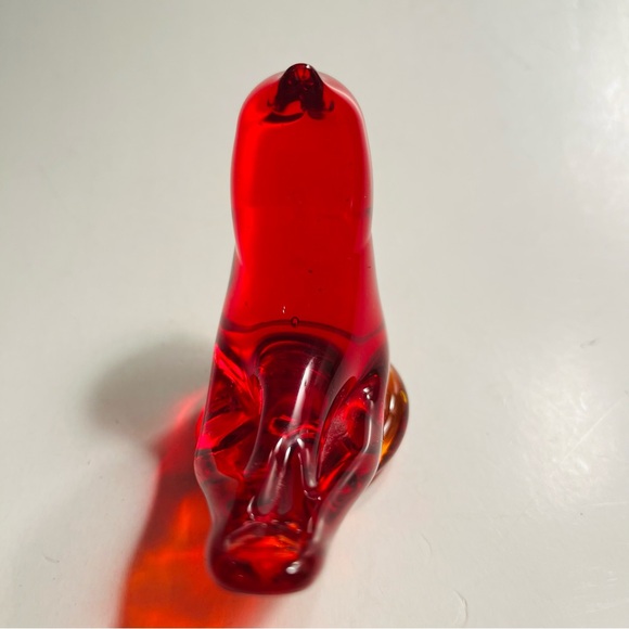 Cardinal of Love Red Bird Titan Glass Figurine Red Signed - Picture 6 of 9